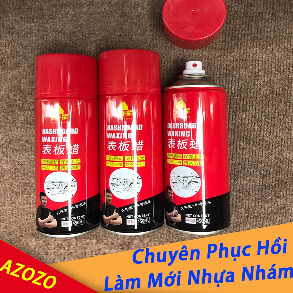 BỘ 3 Chai vệ sinh nội thất ô tô - Phục hồi nhựa, ghế da - Phủ nano chống nước phủ bóng sơn xe FEMARI