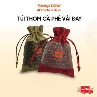 Túi thơm cà phê đẹp rẻ 100% hạt nguyên chất khối lượng 30gram khử mủi ô tô - ảnh sản phẩm 1