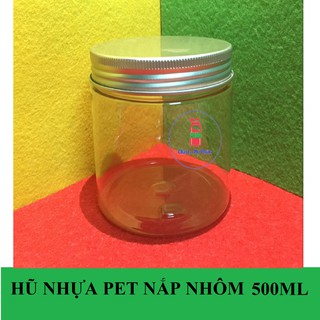 Hũ nhựa pet nắp nhôm 500ml