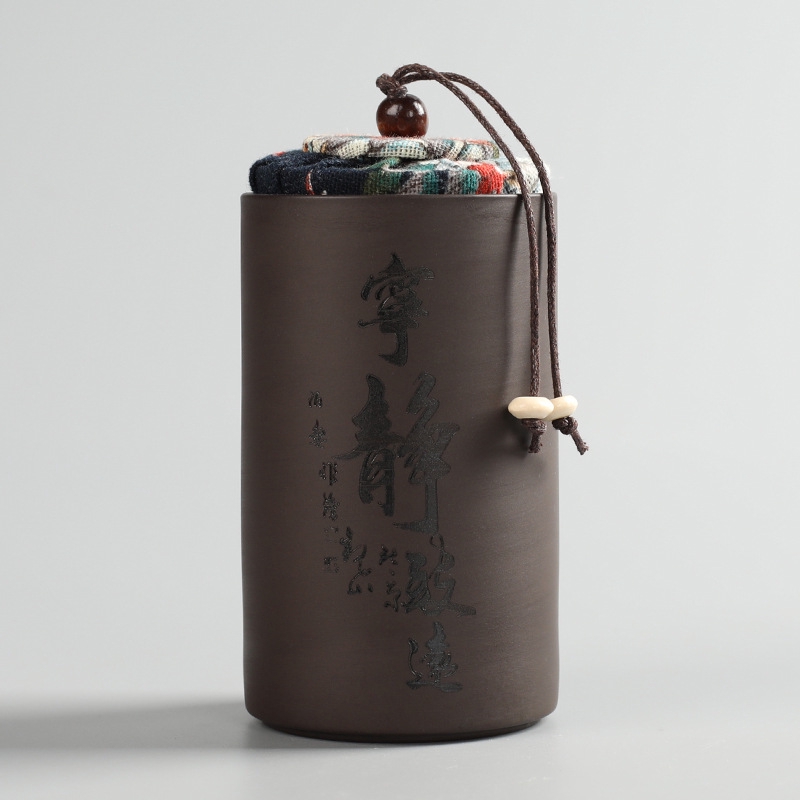 Bình đựng trà bằng gốm 100g tiện dụng thiết kế độc đáo | BigBuy360 - bigbuy360.vn