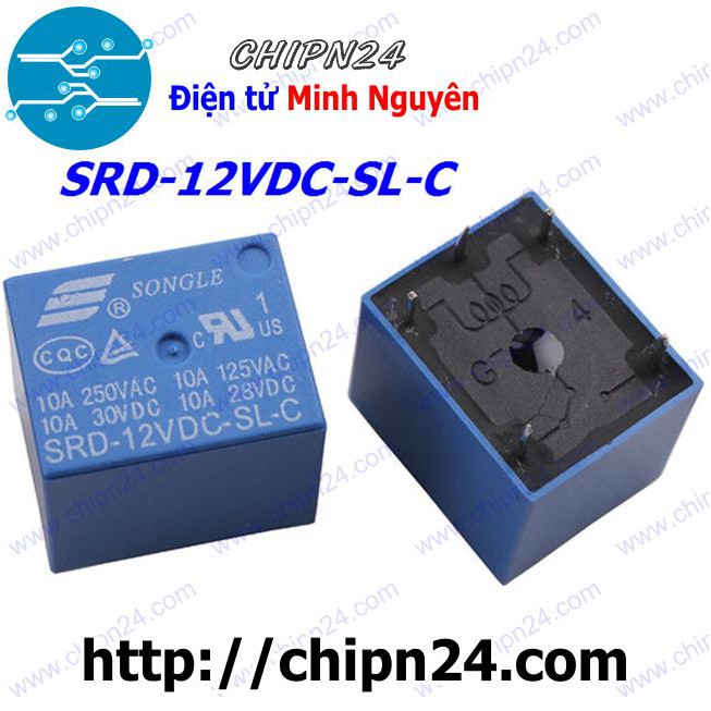 [2 CON] RELAY 5 CHÂN 12V-10A SRD-12VDC-SL-C (5P12V10A)