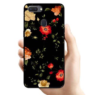 Ốp Lưng Realme 2/ Oppo A7,A5s/ Oppo F9/ Realme 2 Pro - Họa Tiết Hoa Hồng Nền Đen