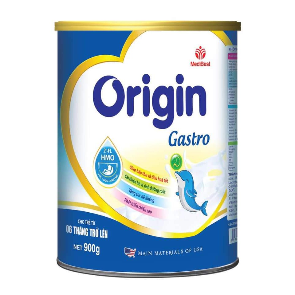  Sữa Origin Gastro với canxi từ tảo đỏ, HMO cho trẻ kém hấp thu