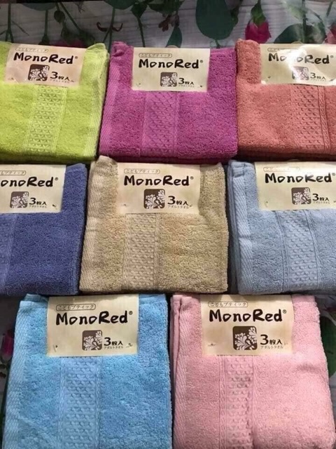 Set 3 khăn mặt MONORED xuất NHẬT siêu mềm