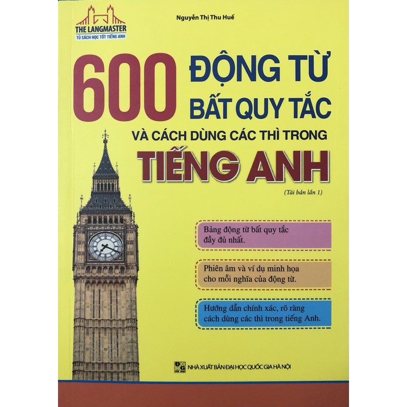 Sách - 600 Động từ bất quy tắc và cách dùng các thì trong tiếng anh