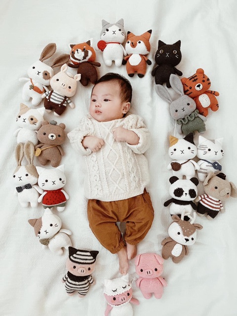 Mẫu chân ngắn - quà tặng len handmade - hàng có sẵn