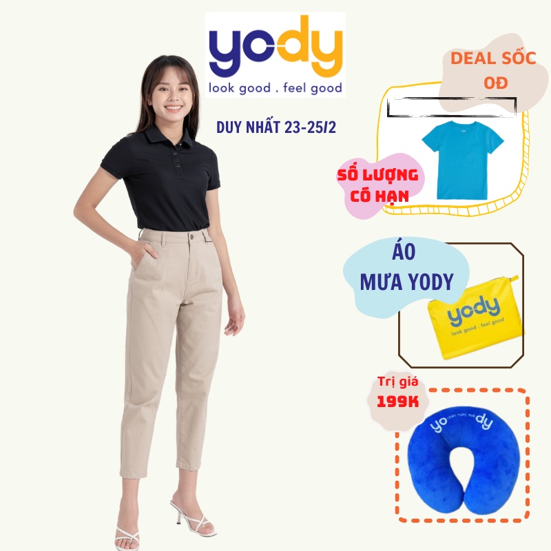 Quần Khaki Nữ YODY Co Giãn Tôn Dáng, Trẻ Trung QJN3072