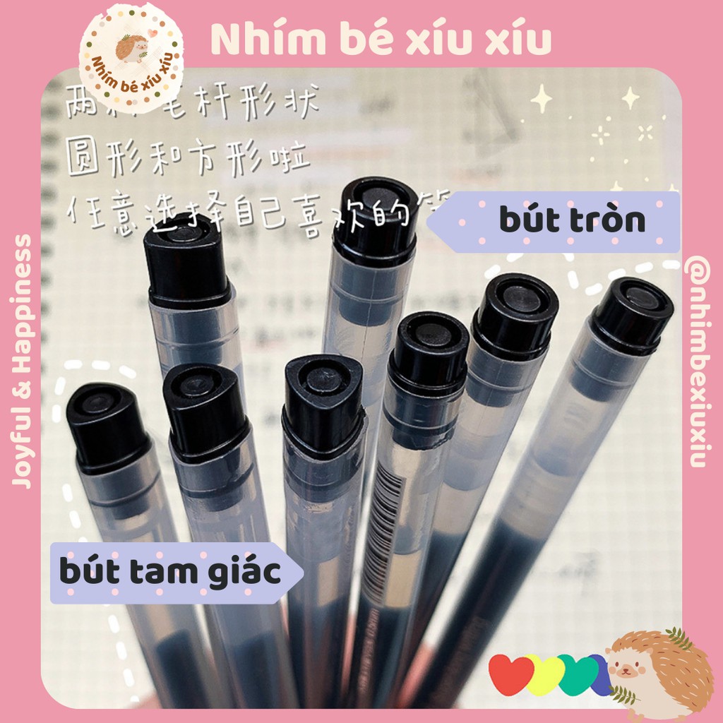 Bút gel Muji 0.5mm mực đen nhanh khô  VT312