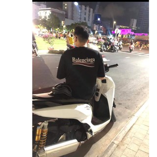 Áo thun cotton in hình logo Banleciaga đơn giản thời trang