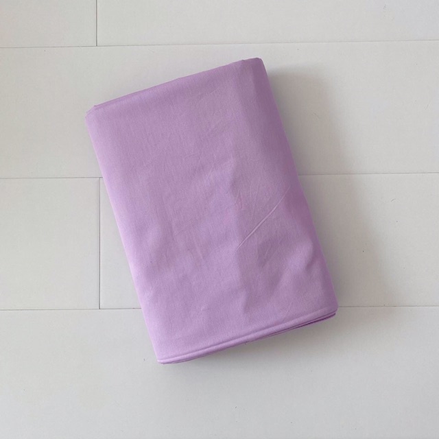 Combo ga trải giường+chăn+gối màu tím pastel