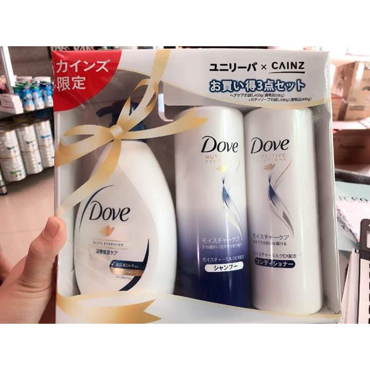 DOVE set 3 tắm-gội-xả nội địa nhật cam kết chính hãng