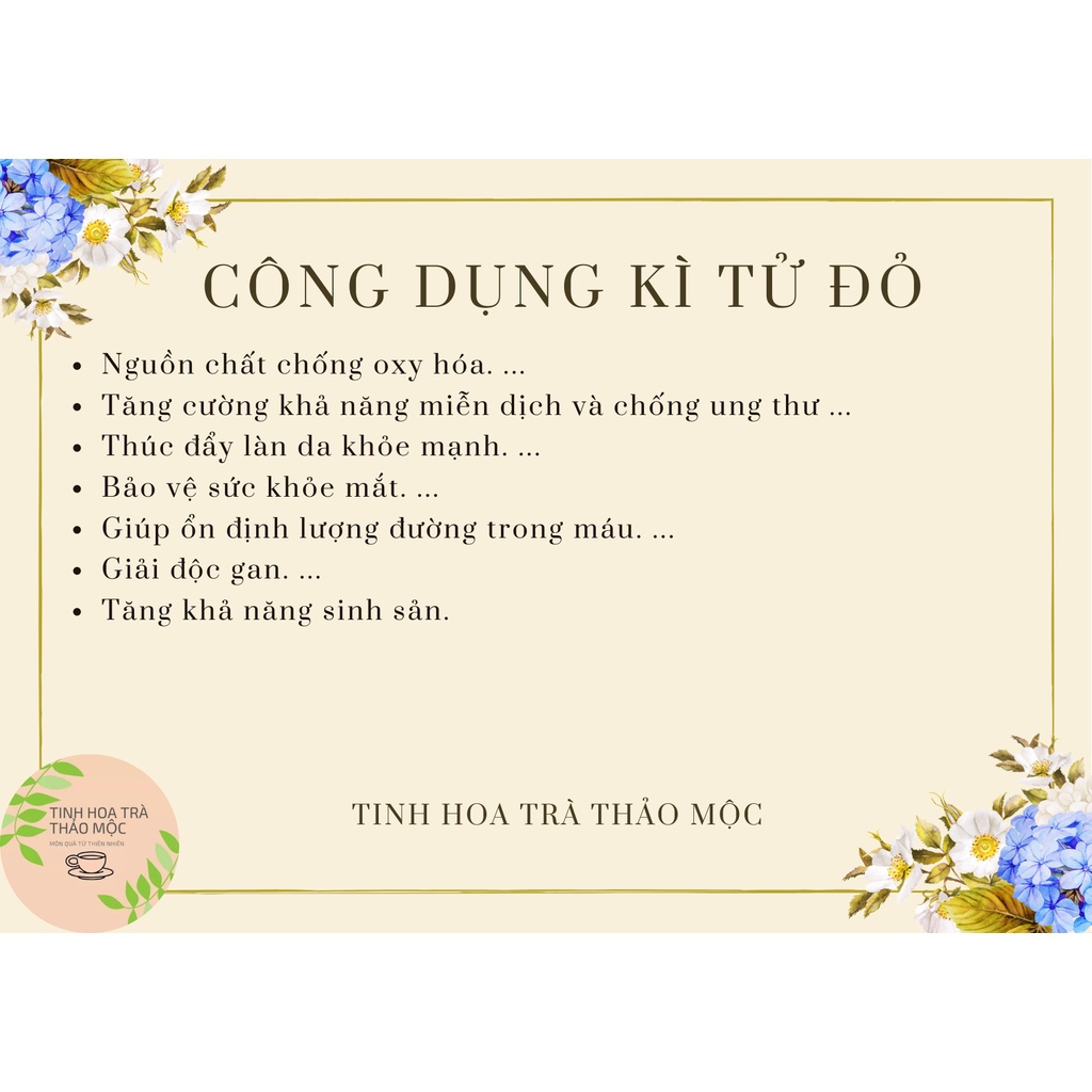 Kỷ tử đỏ to Ninh Hạ 100g Tinh Hoa Trà Thảo Mộc Món Qùa Từ Thiên Nhiên