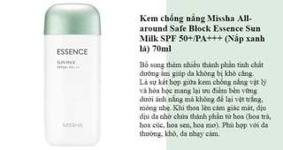 KEM CHỐNG NẮNG MISSHA