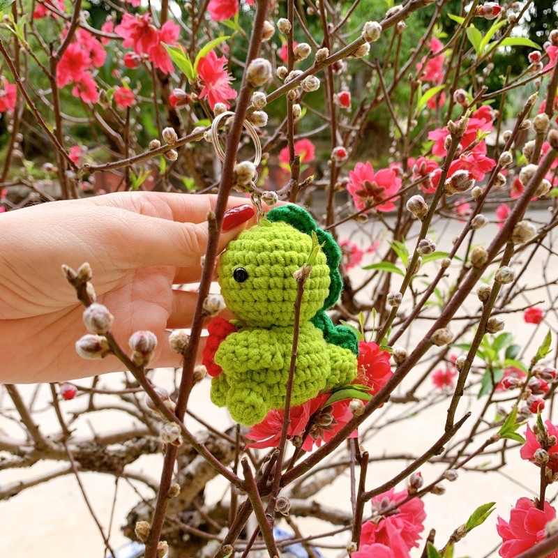 Móc Khoá khủng long cute - móc khoá len