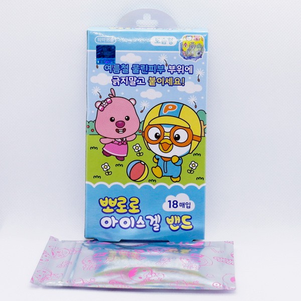 Băng Keo Cá Nhân Pororo Ice Gel (hộp 1 Size, 18 miếng)