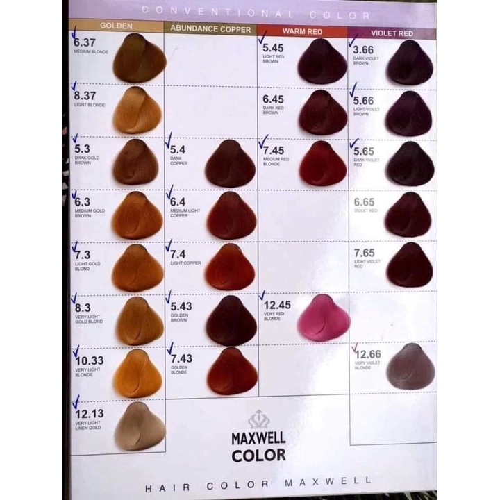 Màu nhuộm chuyên nghiệp Maxwell Color