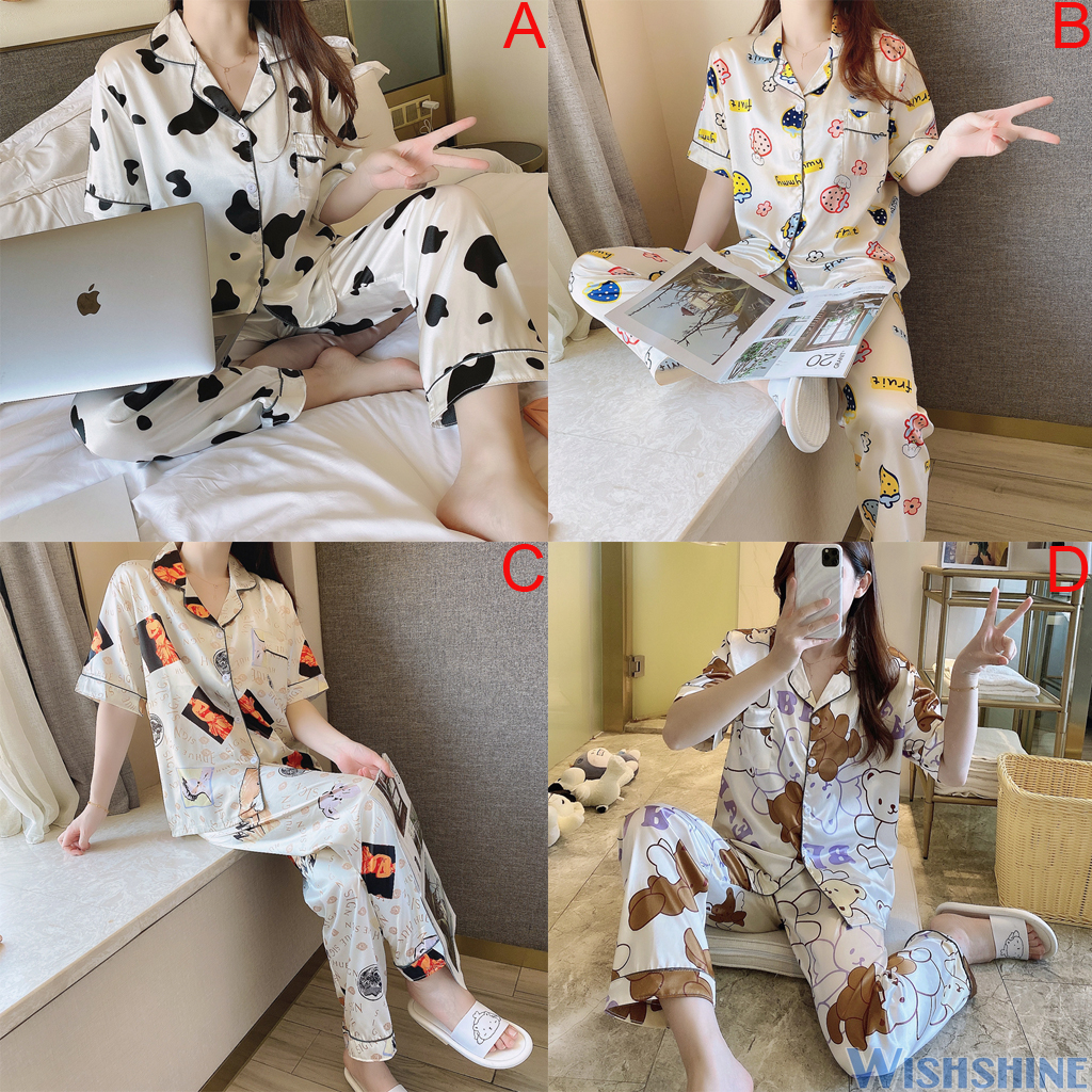 Set Đồ Ngủ Lụa Thời Trang Dành Cho Nữ