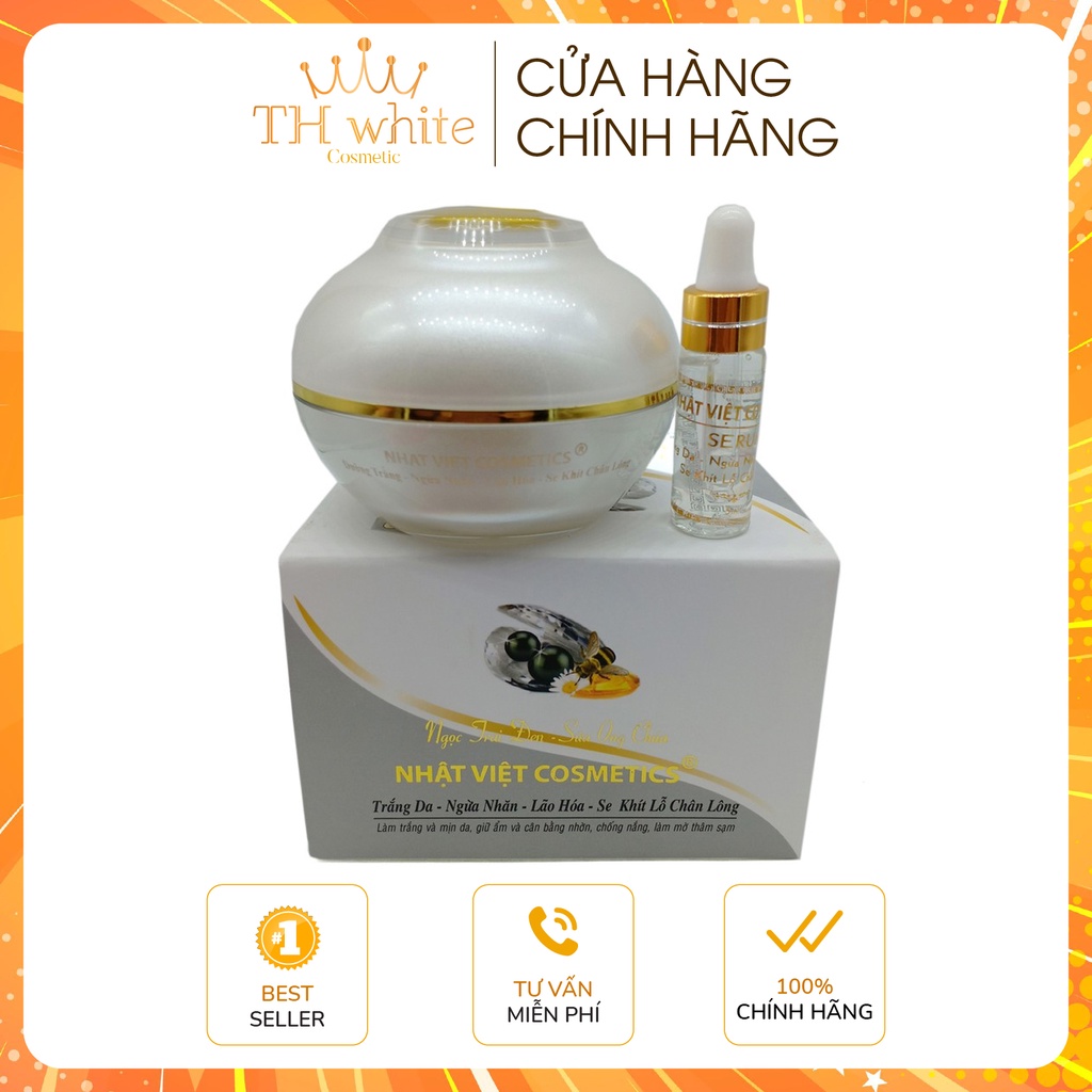 Kem VIP Lão Hóa, Trắng Da, Se Khít Chân Lông, Ngọc Trai Đen, Sữa Ong Chúa (30g)