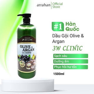 Dầu Gội Olive & Argan 2 trong 1 3W CLINIC Olive & Argan 2 In 1 Shampoo chai 1500ml
