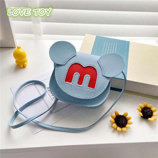 Túi Da Pu Đeo Chéo Hình Chuột Mickey Dễ Thương
