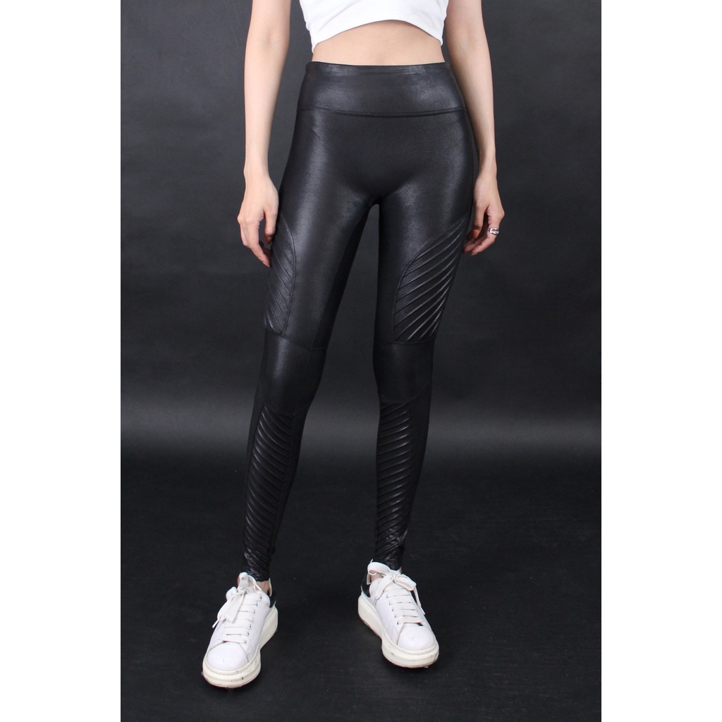 Q8857 - Quần legging da xuất, lưng bản to, xếp ly trước & Quần legging da vừa xuất, lưng bản to, xếp ly trước