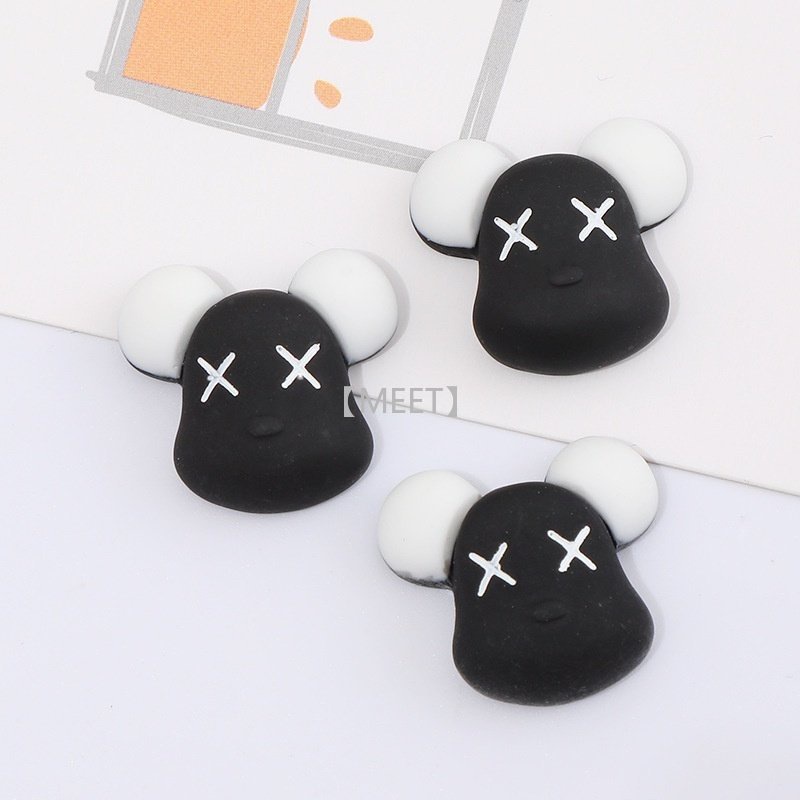 1 Mặt Trang Sức Hình Gấu Hoạt Hình Bằng Nhựa Resin DIY