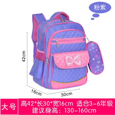 balo học sinh trẻ em schoolbag-cặp sách tiểu học nữ lớp 1 2 3 4 5 6-cặp nơ dễ thương cho bé