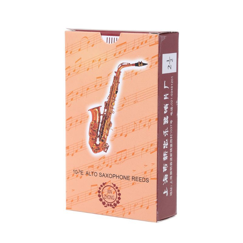 10pcs Eb Alto Saxophone Reeds Bamboo Strength 2.5 Sax Woodwind Instrument Parts