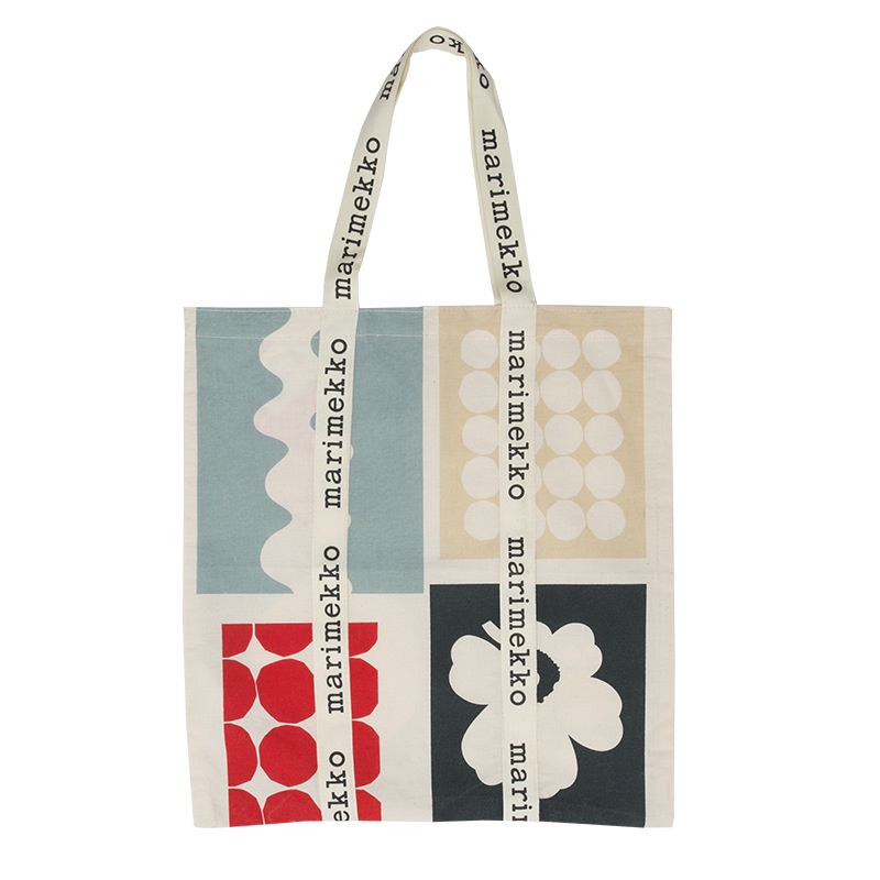 Túi Vải Canvas Đeo Vai In Chữ Marimekko Kỷ Niệm 70 Năm