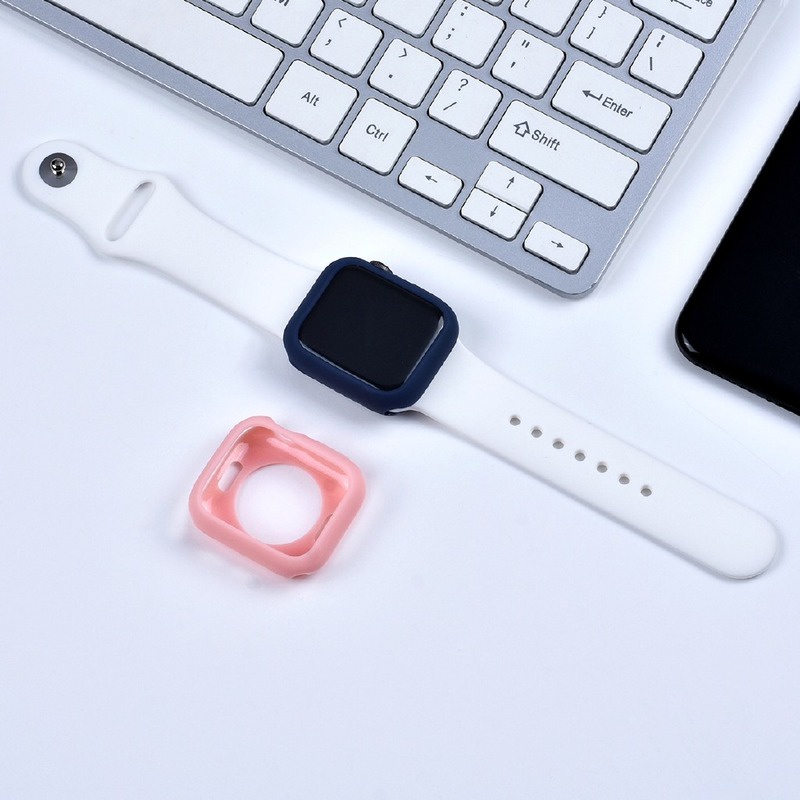 Ốp Bảo Vệ Bằng silicone Mềm Màu Kẹo Cho Apple Watch Series ultra 8 7 6 SE 5 4 3 49 45 41 42 38 40 44mm