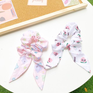 Cột tóc scrunchies nơ dễ thương