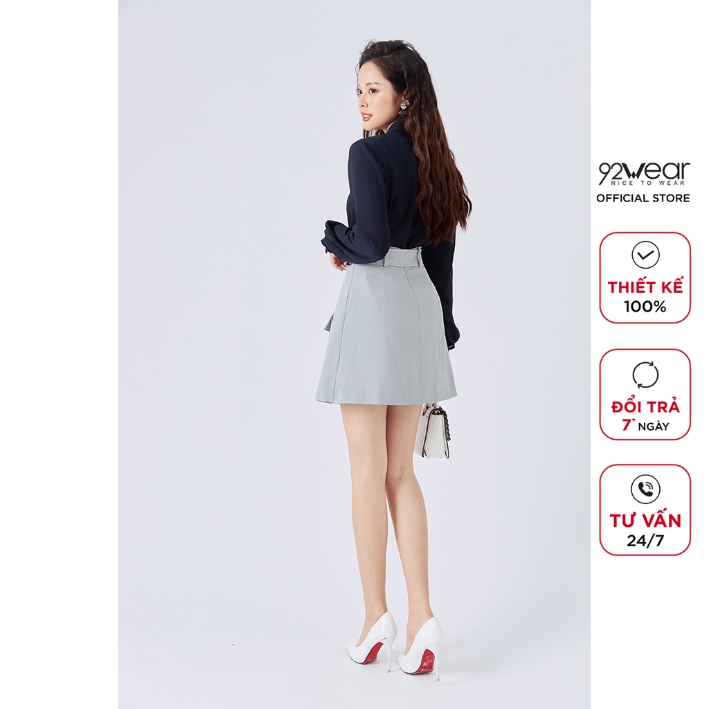 Chân váy ngắn 92WEAR thiết kế thanh lịch túi ốp trẻ trung JAA1206 | BigBuy360 - bigbuy360.vn