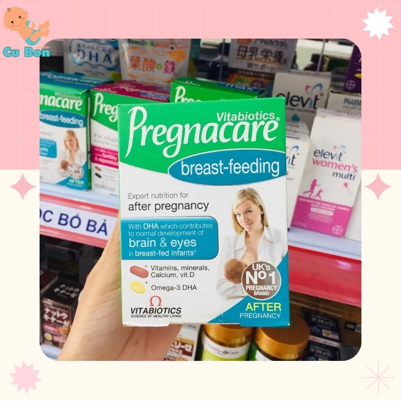 Vitamin tổng hợp Pregnacare Breast-Feeding (84v) giúp lợi sữa tăng cường đề kháng cho mẹ cho con bú sau sinh, UK