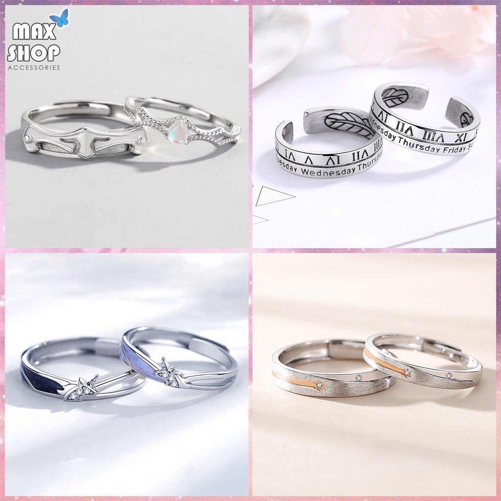 Nhẫn đôi cặp cực đẹp nhiều mẫu couple cá tính nam nữ