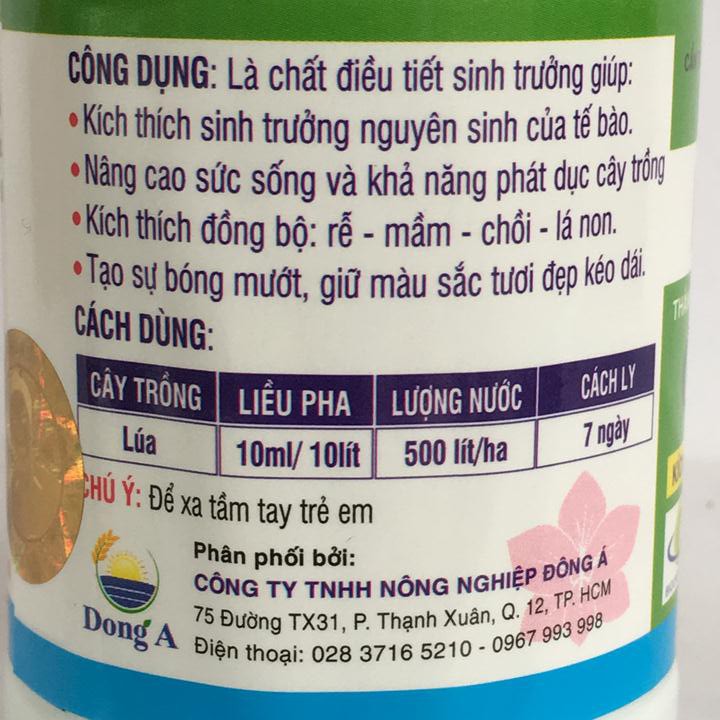 Chế phẩm điều hoà sinh trưởng cây trồng LITOSEN 1.9 EC chai 100ml