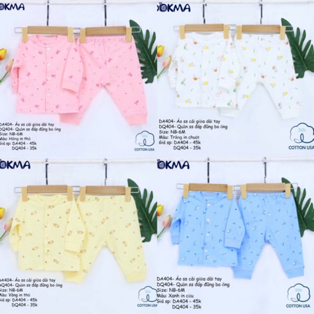 Bộ Dài Tay Dokma Cho Bé Sơ Sinh 0-6M