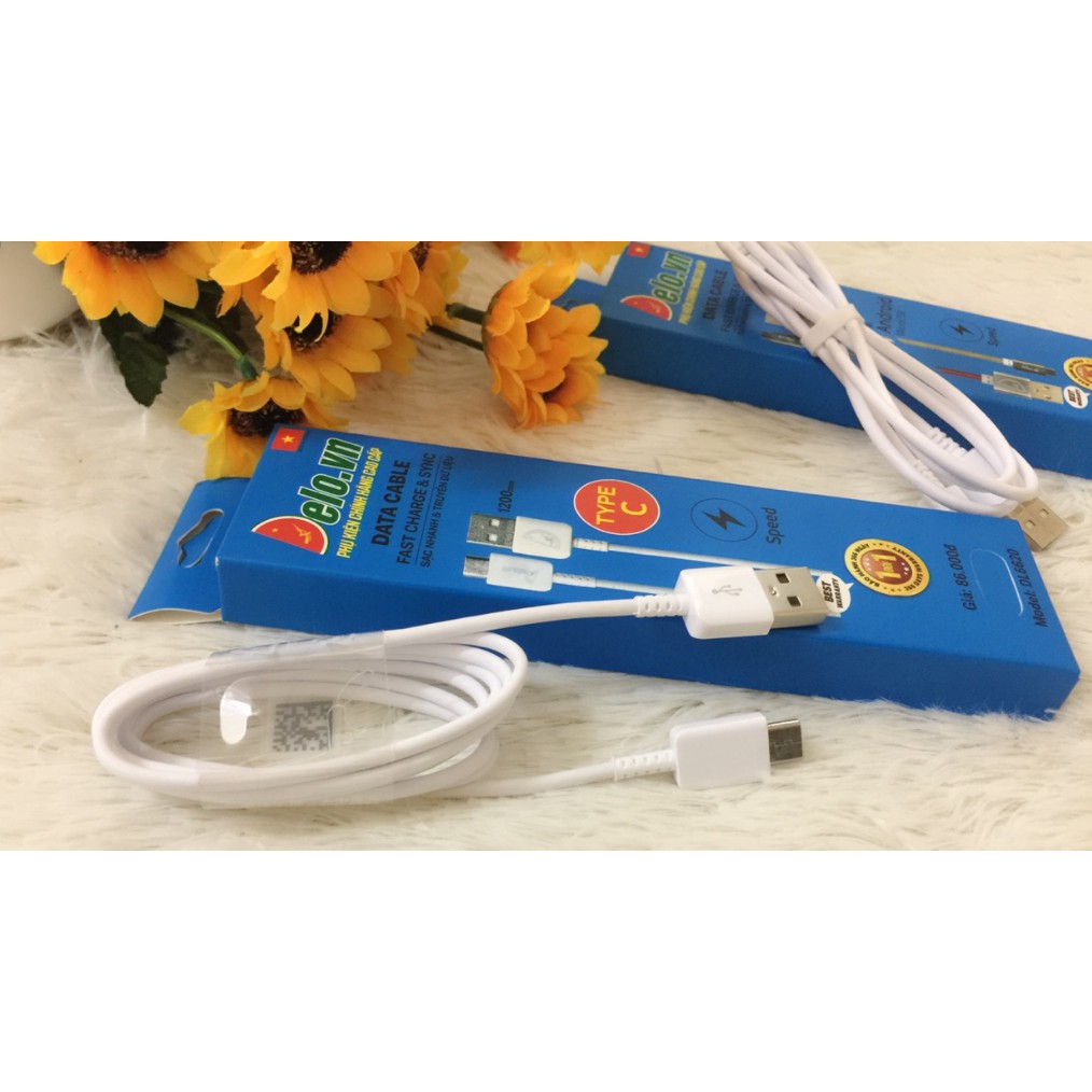 Cáp sạc Delo 6620 chân Type C - 2m