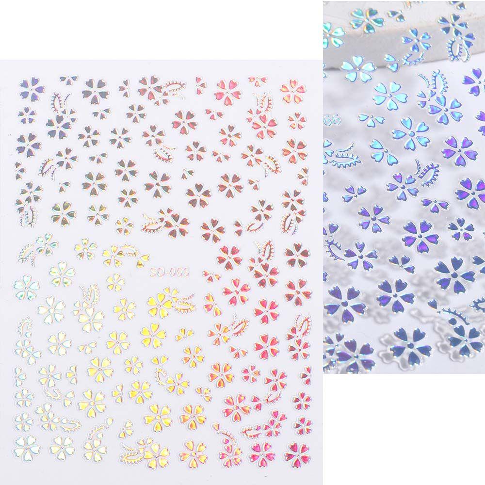 Miếng Dán Trang Trí Móng Tay Hình Hoa Lấp Lánh DIY