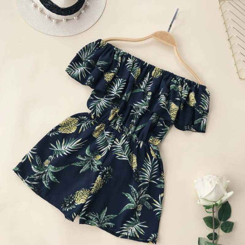 Jumpsuit Hoạ Tiết In Thiết Kế Dáng Rộng Phong Cách Bohomian