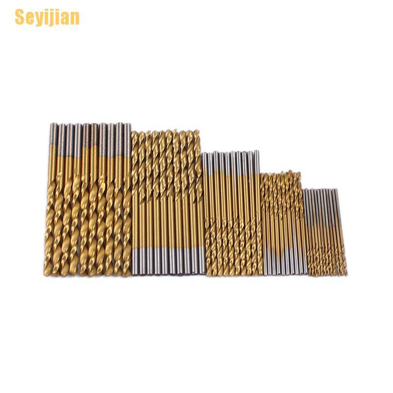 Bộ 50 Mũi Khoan Xoắn Bằng Thép Titan Chất Lượng Cao
