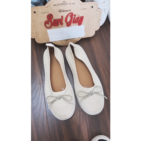 Mã X02 Giày búp bê nữ vải phối nơ cao cấp êm chân siêu xinh hottrend 2022