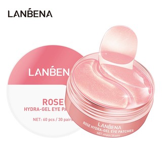Set 60 mặt nạ Collagen hoa hồng LANBENA chống nếp nhăn cho mắt