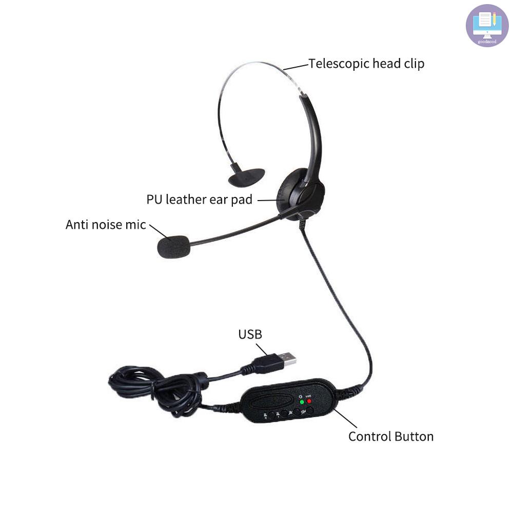 Gm Tai Nghe Chụp Tai Một Mặt Cổng Usb Có Thể Điều Chỉnh Âm Lượng Cho Pc Laptop | BigBuy360 - bigbuy360.vn