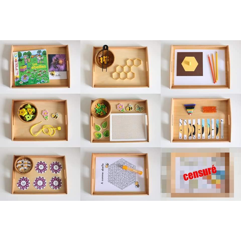 Khay gỗ Montessori 30x40cm