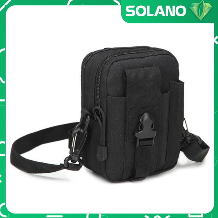 Túi Đeo Chéo SOLANO EDC Unisex Có Thể Đeo Hông, Gắn Balo Rằn Ri Nhiều Ngăn Chống Nước FB-001204