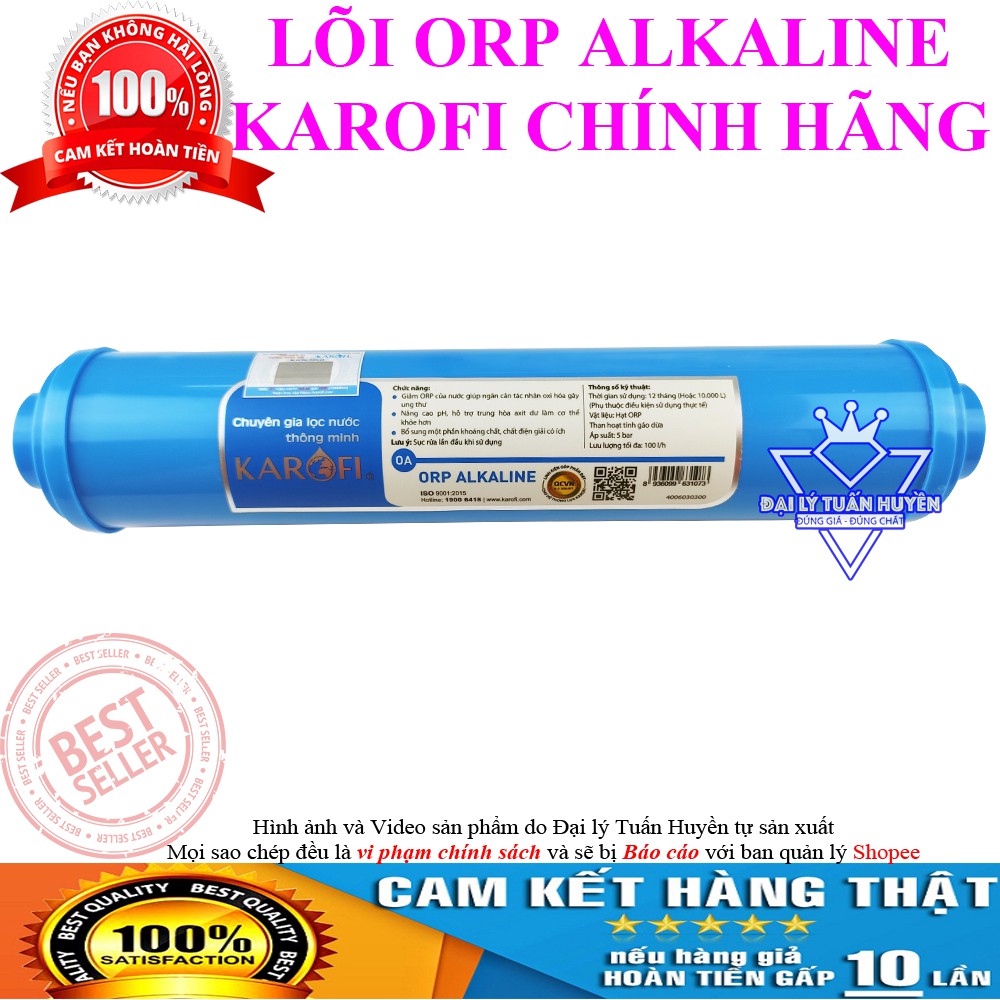 Lõi ORP ALKALINE Karofi chính hãng - Lõi lọc nước số 5/6/7/8/9 Karofi