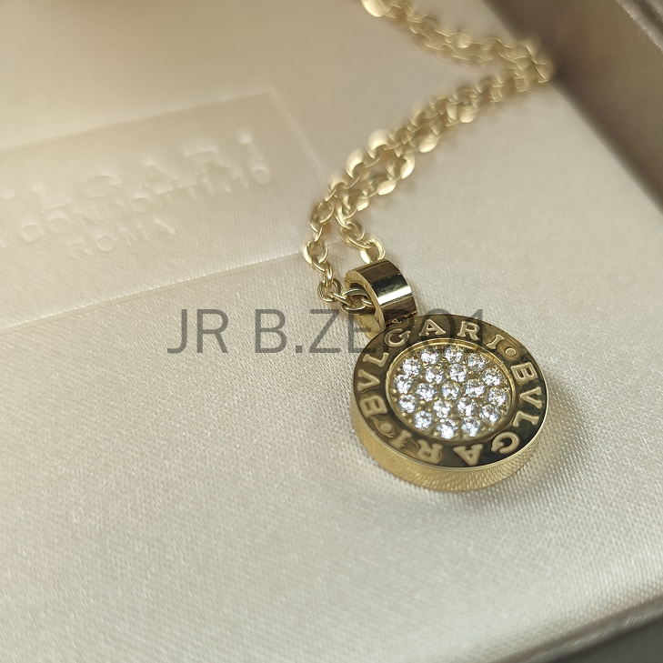 Vòng cổ Bvl Gari 18 Kt 18 Kt Màu Vàng Hồng Đính Kim Cương