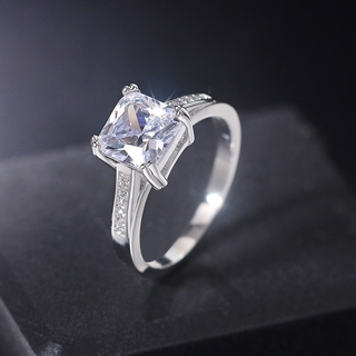 Nhẫn cưới ZHOUYANG R569 zircon đính pha lê lớn sang trọng rực rỡ dành cho nữ 2021
