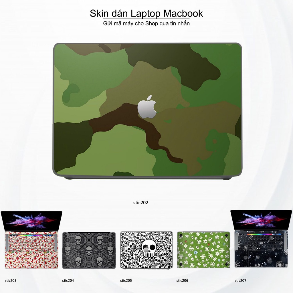 Skin dán Macbook mẫu Hoa văn sticker (đã cắt sẵn, inbox mã máy cho shop)