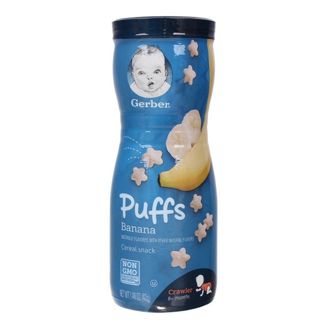 Bánh ăn dặm Gerber Puffs Banana hộp 42g